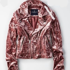 American Eagle Crushed Velvet Jacket